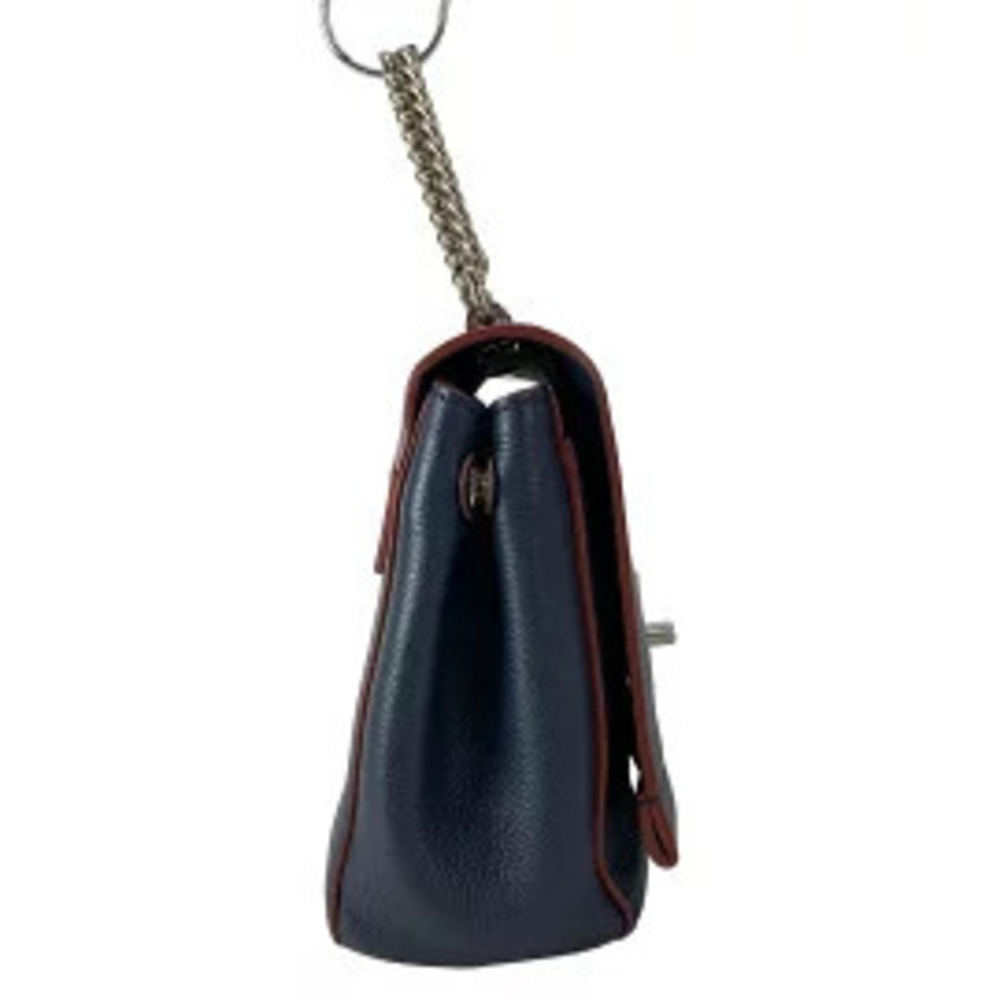 Louis Vuitton Lockme II Handbag Marine Blue Rouge Leather